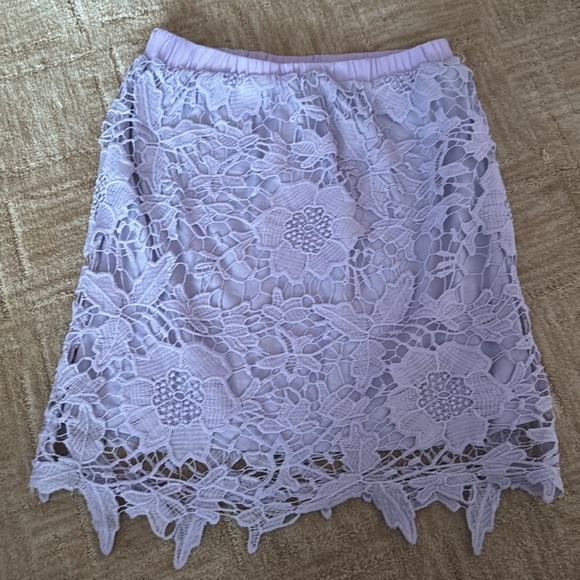 Tobi lavender lace mini skirt - Picture 2 of 3